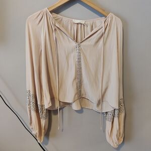 Ramy Brook Embellished Crop Blouse XS